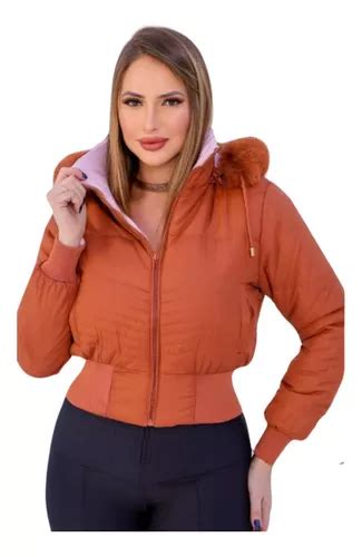 Jaqueta Feminina Forrada Casaco Blusa De Inverno Impermeável