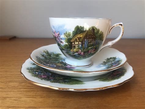 Royal Vale English Bone China Cottage Pattern Cup Saucer Lupon Gov Ph