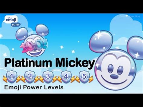 PLATINUM MICKEY Power Level 1 To 5 Mickey And Friends Disney