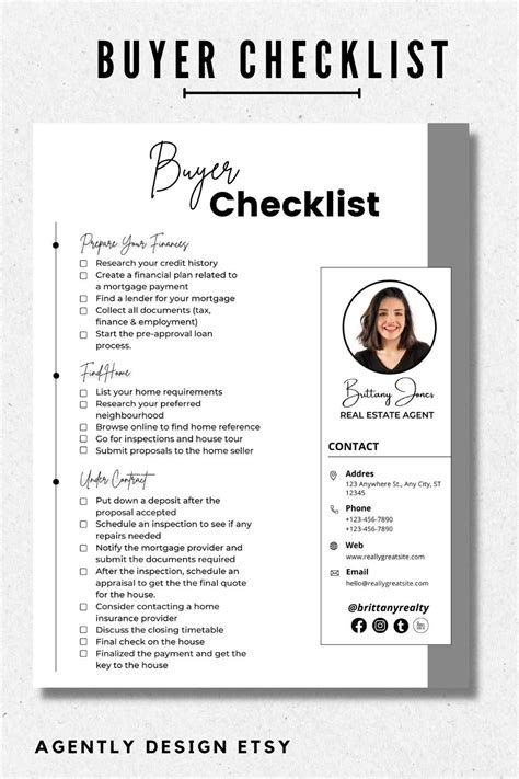 Home Buyer S Checklist Real Estate Buyer S Guide Home Buying