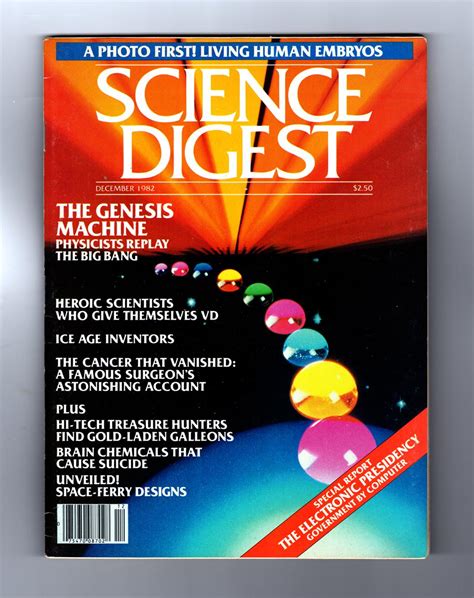 Science Digest December 1982 The Genesis Machine Life Before Birth