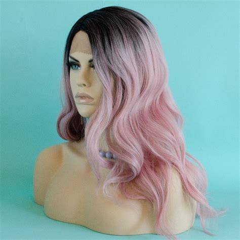 Accessories 2 Pink Ombre Lace Front Wig W Black Roots Poshmark