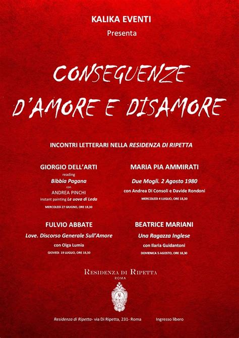 Conseguenze D Amore E Disamore Roma Agosto Beatrice