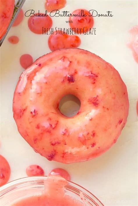 Baked Buttermilk Donuts With Fresh Strawberry Glaze Recipe