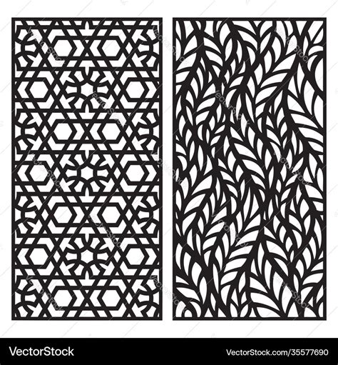 Laser cutting pattern design Royalty Free Vector Image