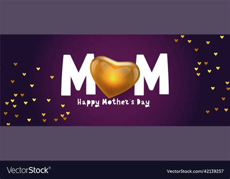 Happy Mothers Day Mom Calligraphy Greeting Card Vector Image