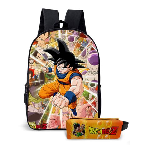 Mochila Escolar Menino Estojo Dragon Ball Costas Volta S Aulas V Rios