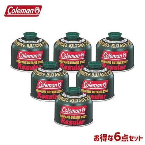 Coleman コールマン ガス缶 ガス ガス燃料 燃料 Od缶 カートリッジ 純正lpガス燃料 230g アウトドア キャンプ 防災 登山 Tタイプ 6本セット 5103a230t