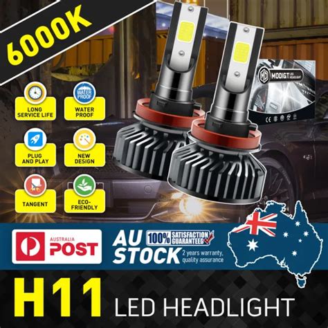 Modigt X H Led Headlight Globes Bulbs Kit Replace Halogen W Lm