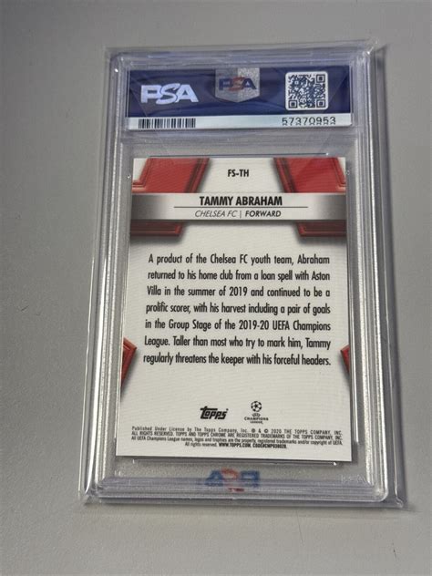 2019 20 Topps Chrome Uefa Tammy Abraham Future Stars Psa 9 EBay