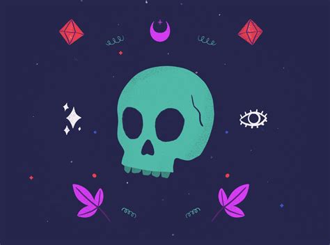 Spooky skull by Catarina Barreira on Dribbble