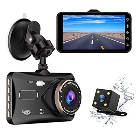 2019 New VersionDash Cam 4 IPS Touch Screen Dual Lens Car Dashboard