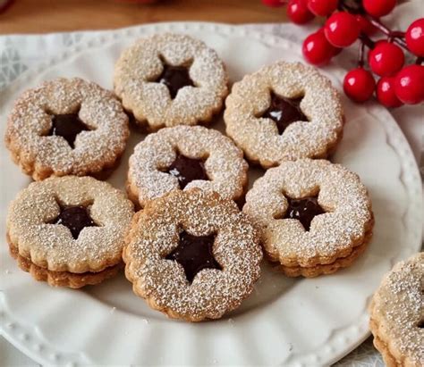 Biscotti Frollini Linzer Cookies Dolce Ripieno Marmellata Cucinare