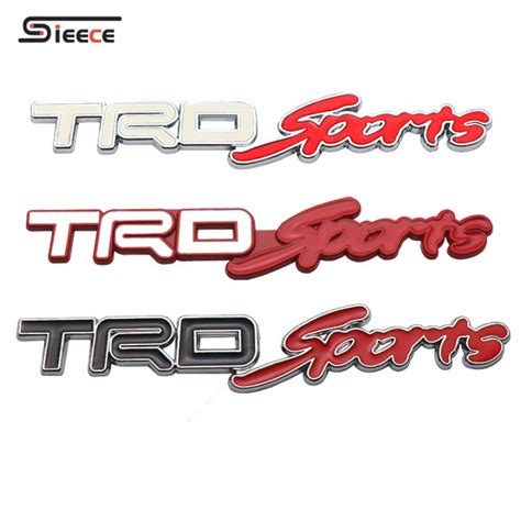 Sieece Metal TRD Sports Car Side Trunk Emblem Badge Sticker Auto