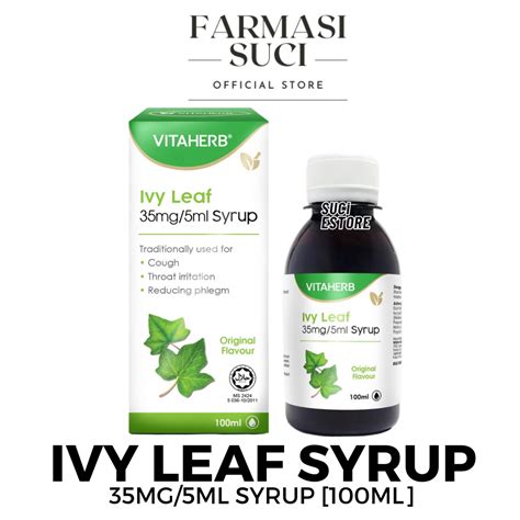 Vitaherb Ivy Leaf Mg Ml Syrup Ml Original Flavour Cough Throat