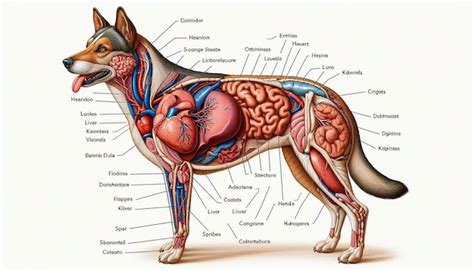 Anatom A De Un Perro Que Muestra La Anatom A De Un Perros Imagen