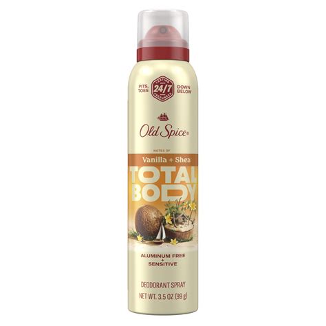 Old Spice Whole Body Deodorant Travel Spray Vanilla Shea 1 Oz | Old Spice