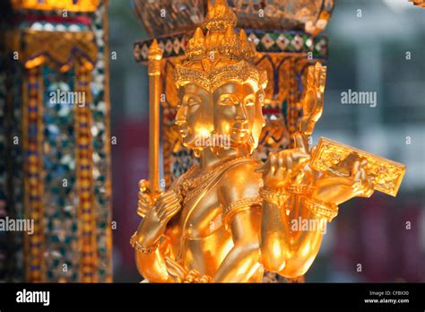 Thailand Bangkok Erawan Shrine Statue Of Hindu God Brahma Aka Phra