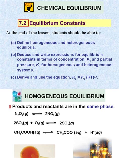 72 Equilibrium Constants Dissociation Chemistry Chemical Equilibrium