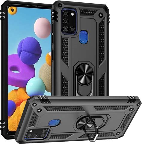 KANSi Hülle kompatibel für Samsung Galaxy A21S Schutzfolie Silikon TPU