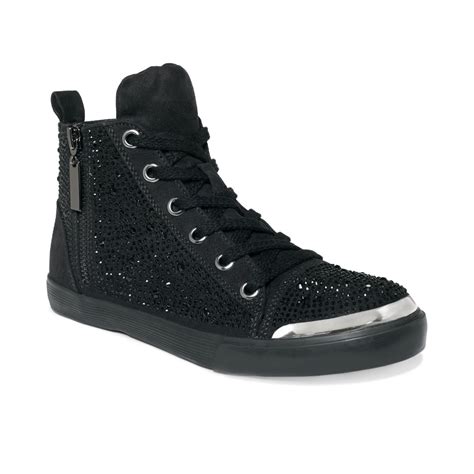 Lyst - Nine West Diyanna High Top Zip Front Sneakers in Black