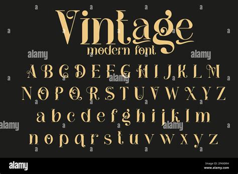 Vintage decorative font - Cathleen. Retro typerface. Elegance serif alphabet. Vector font for ...