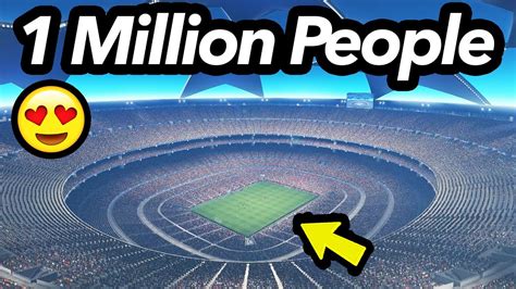 Playing In A Crazy Football Stadium That Holds Million People Youtube