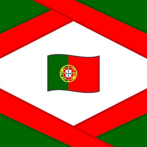 Premium Vector Portugal Flag Abstract Background Design Template