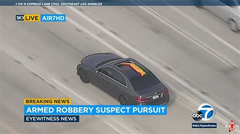 Full Chase Lapd Chasing Possible Robbery Suspect Near South Los Angeles Youtube