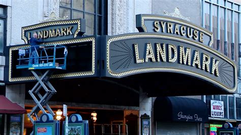 Syracuses Landmark Theatre Installs New Marquee Completing Renovation