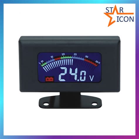 Lcd Display Car Battery Voltage Volt Meter With Warning Buzzer Alert