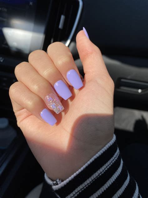 Cute [short] Purple Butterfly Nails 🥺🦋💜 Short Coffin Nails Designs