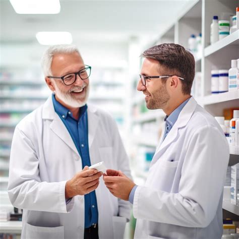 Premium AI Image Pharmacist At Pharmacy