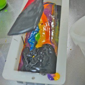 Tutorial Modified Hanger Swirl Rainbow Soap With Activated Charcoal