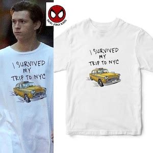 T Shirt Spiderman I Survived My Trip To Nyc Peter Parker Marvel Etsy