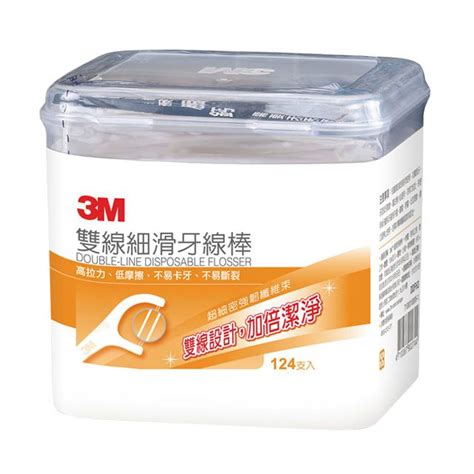 3m 雙線細滑牙線棒 盒裝 124支盒 Pchome 24h購物