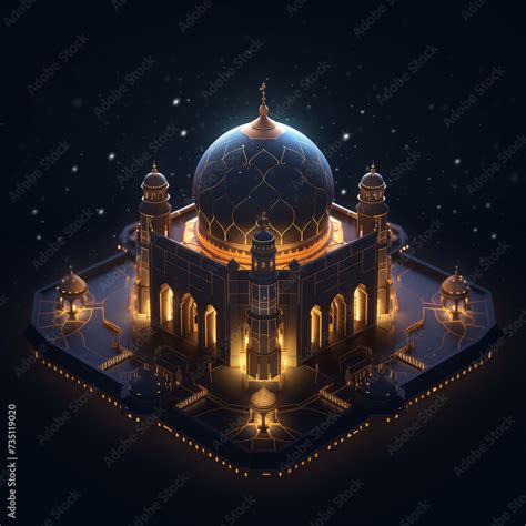 Sikh gurdwara 3d model wallpaper in night light. Punjabi, muslim ...