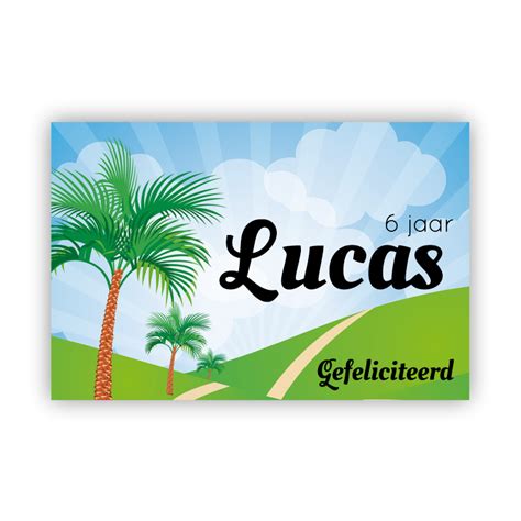 Lucas Gefeliciteerd Sticker Spot Dé Sticker Koning