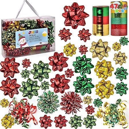 Amazon JOYIN 54 PCS Christmas Gift Bows And Gift Ribbons With 46