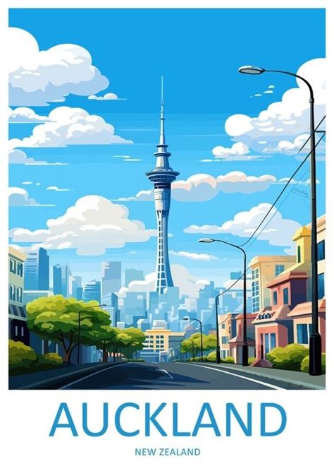 Auckland New Zealand In Travel Posters Retro Travel Poster