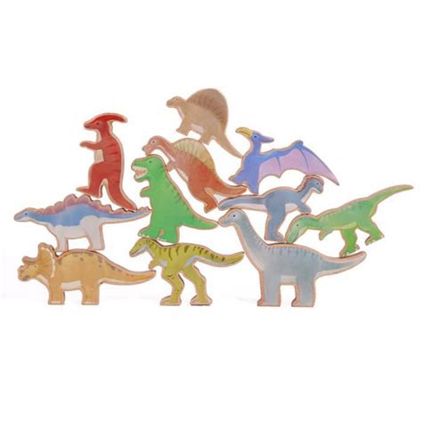 Blocs de dinosaures Blocs De Dinosaures En Bois Montessori Équilibre