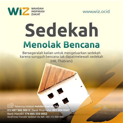 Sedekah Tolak Bencana WAHDAH INSPIRASI ZAKAT