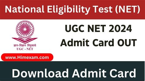 UGC NET 2024 Admit Card OUT Himexam