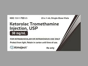 Rx Item Ketorolac Mg Ml Vial X Ml By Almaject Pharma Gen Toradol