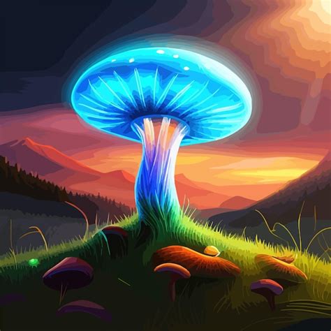 Bosque Oscuro De Fantas A Con Setas Brillantes Ilustraci N Vectorial