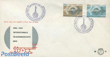 Stamp Netherlands Itu Centenary V Fdc Collecting Stamps