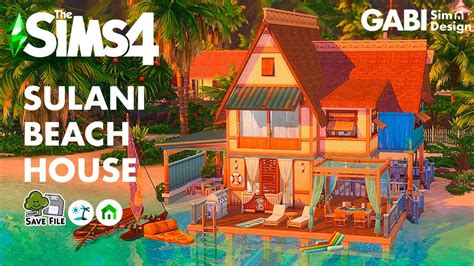 Sulani Beach House Only Island And Tiny Living Noms Save File No Cc Speed Build The Sims