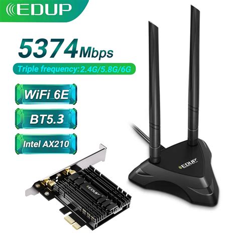 Edup Wifi E Intel Ax Mbps Pci Express Wireless Wifi Adapter Blue