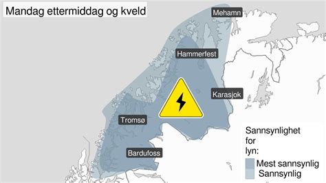 Nord Norge Vær Fare For Styrtregn Og Lyn I Nord