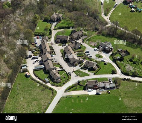 Aerial View Of The Fictional Village Of Emmerdale In Yorkshire Uk